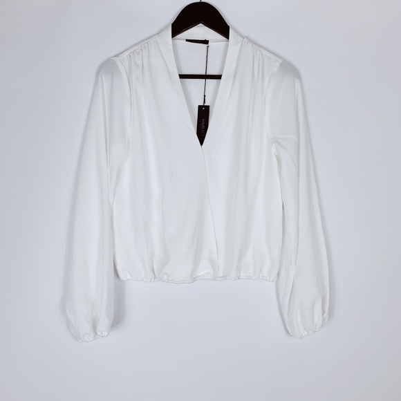 Bobi BLACK Revolve Blouse Date Night Chiffon Wrap - Picture 2 of 6